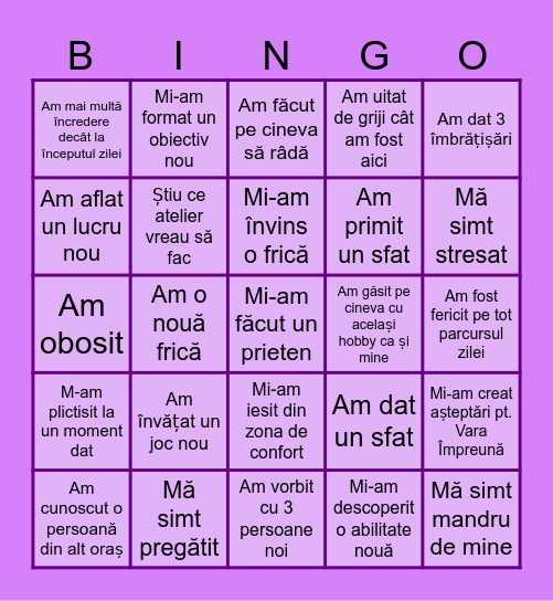 STARTER PACK VARA IMPREUNA Bingo Card