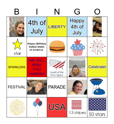 Independence Day Bingo! Bingo Card