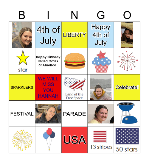 Independence Day Bingo! Bingo Card