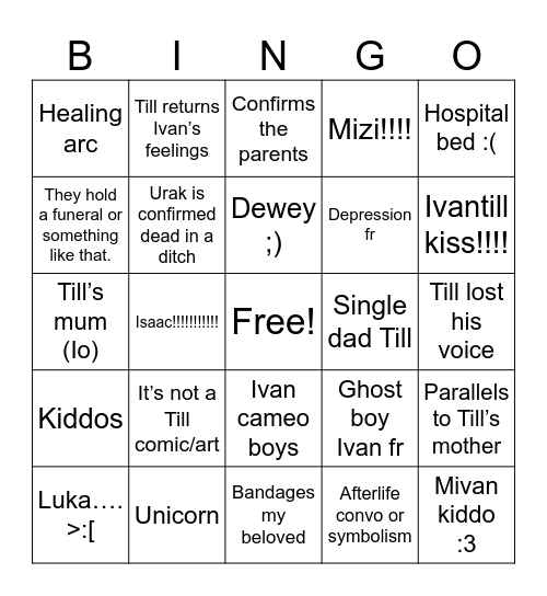 ALIEN STAGE Bingo Card