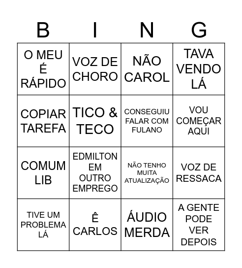Daily EQW Bingo Card