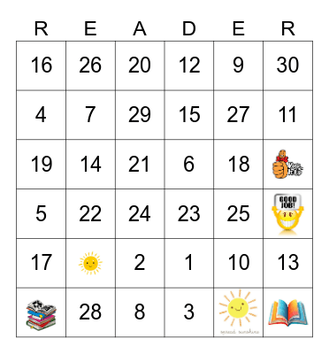 September Reading Bingo Card