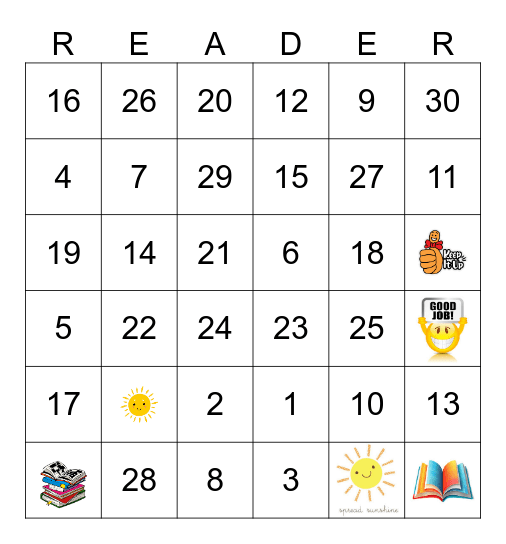 September Reading Bingo Card
