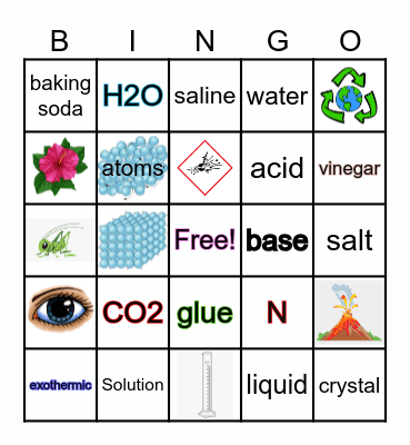 BINGO CHEMISTRY Bingo Card