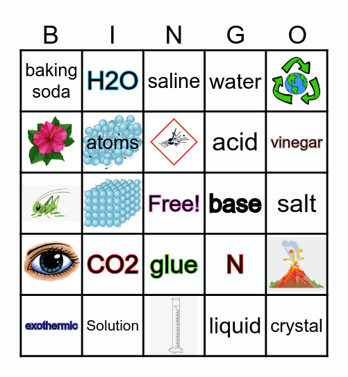 BINGO CHEMISTRY Bingo Card