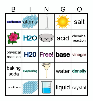 BINGO CHEMISTRY Bingo Card