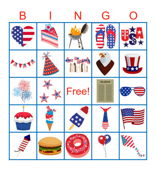 4TH OF JULY Bingo Card