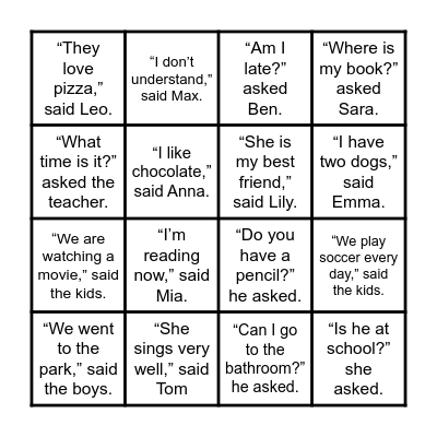 BINGO Card