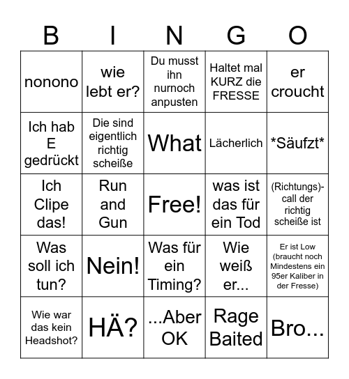 Kjell Bingo Card