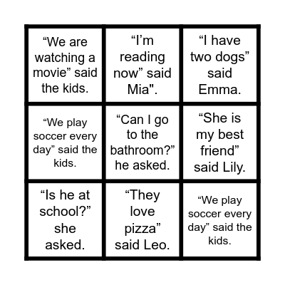 BINGO Card