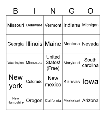 License plates Bingo Card