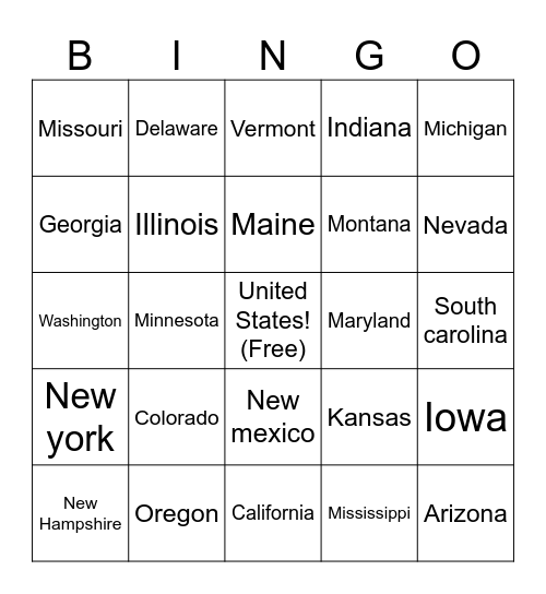 License plates Bingo Card