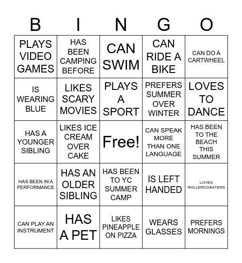 QUEEN TWEEN Bingo Card