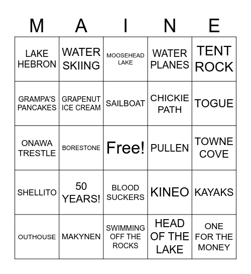 CAMPIVERSARY BINGO Card