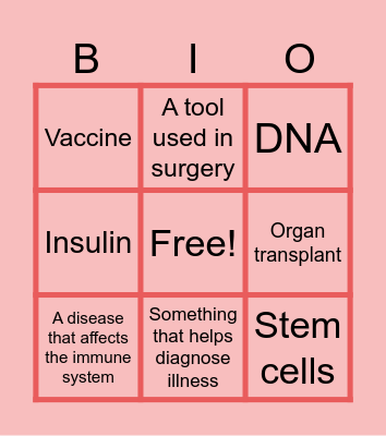 Biotech Bingo Card