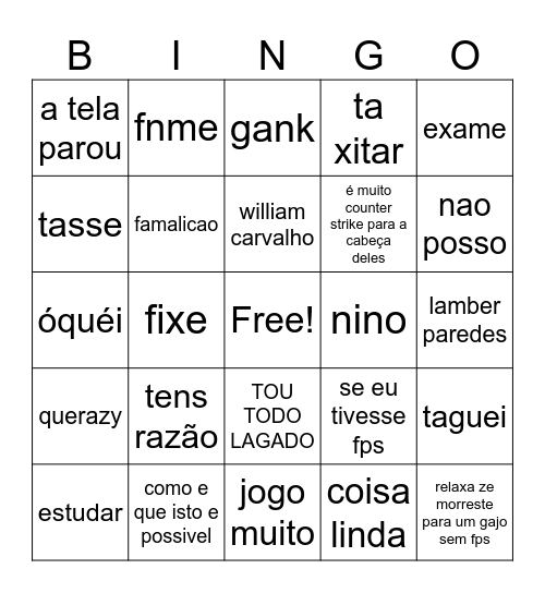 FONCAH BINGOH Bingo Card