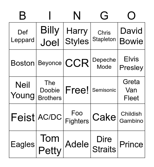 Round 1 Bingo Card