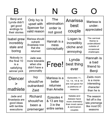 My CoC opinions 😍 Bingo Card