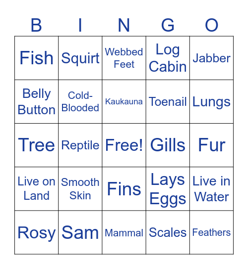 What Am I Bingo Card