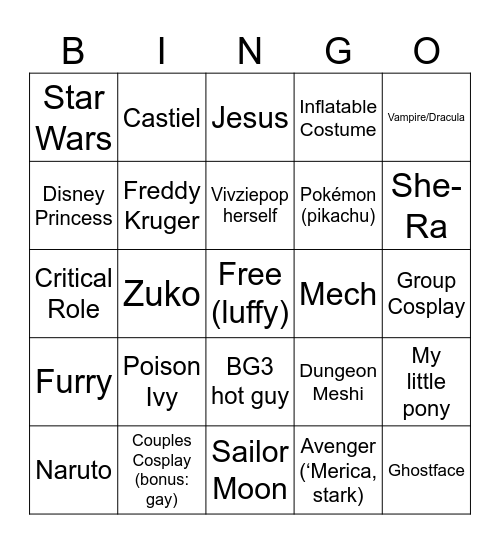 Easy Bingo Card