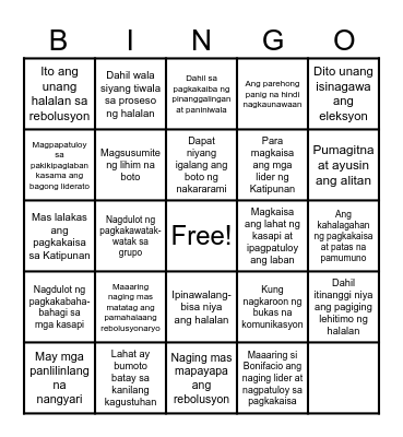 GRADE-6 HISTORY Bingo Card