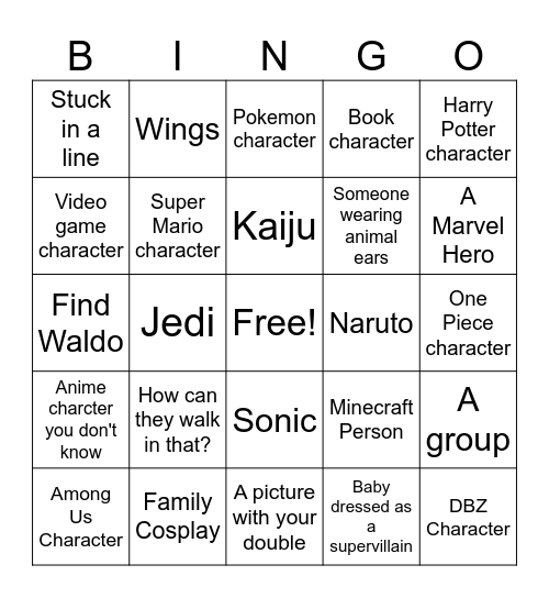 FanEx 2025 Bingo Card