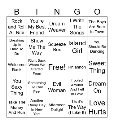 1976 Bingo Card