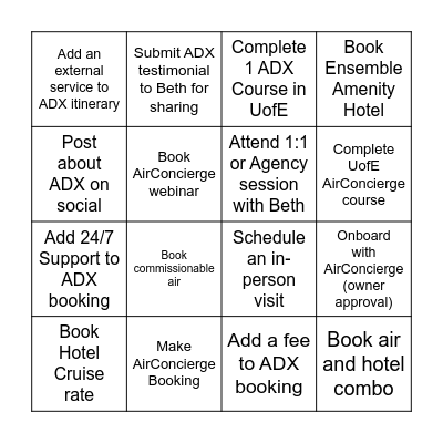 ADX Back to School BINGO! Bingo Card