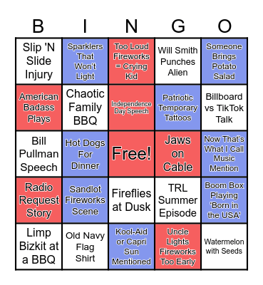 OTS JULY 4TH BINGO!! Bingo Card
