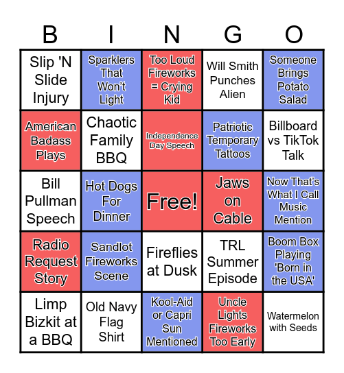 OTS JULY 4TH BINGO!! Bingo Card