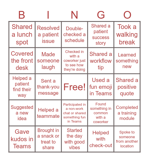 Ophthalmology PSA Bingo! Bingo Card