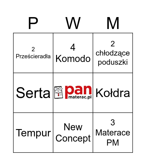 Nocne Marki - Bingo! Bingo Card