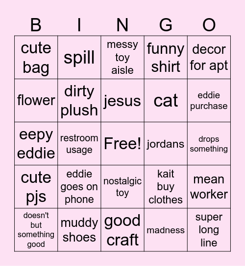 Thrifting Bingo! Bingo Card