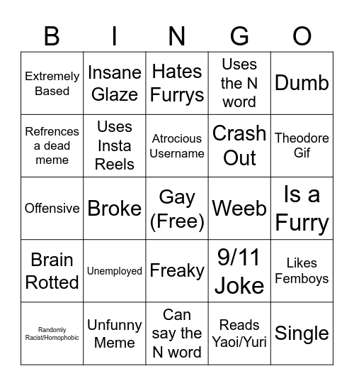 Ducky Dee's Discord Member Bingo Card