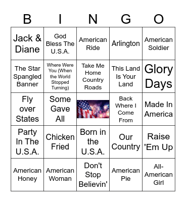 USA Bingo Card