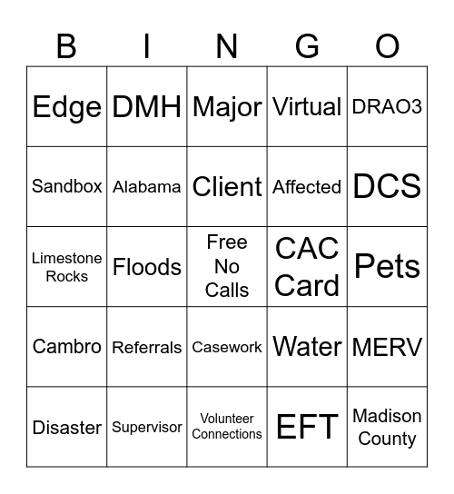 DAT Bingo Card