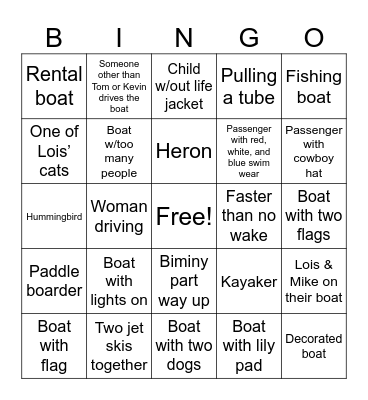 July 4th Bingo Card