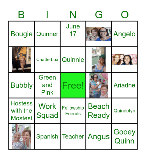 LEGENDS BIRTHDAY BINGO Card