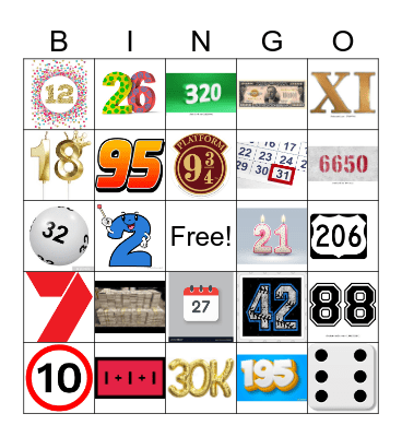 Number Detective Bingo Card