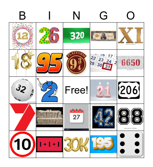 Number Detective Bingo Card