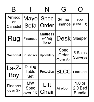 Miller Waldrop Bingo Card