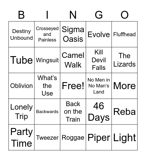 Wholesome Folsom Bingo Card