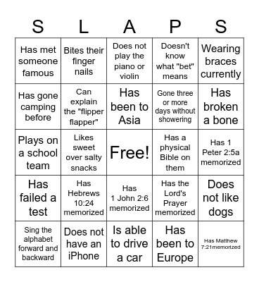 Retreat Bingo Card