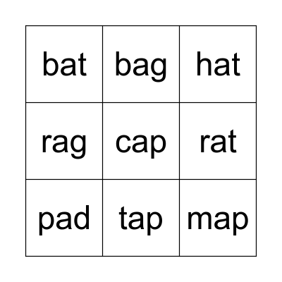 Phonics World 2: Unit 2 Bingo Card