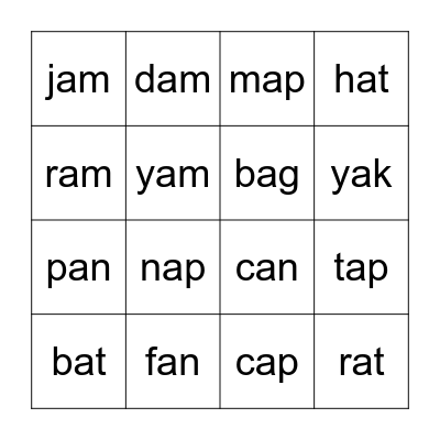 Phonics World 2: Review 1 Bingo Card