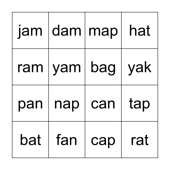 Phonics World 2: Review 1 Bingo Card