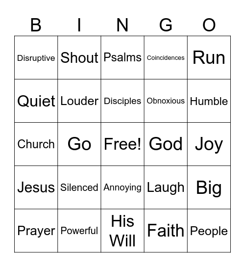 Summer Sunday Bingo Card