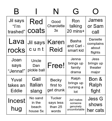 July 4th 2025 Bingo Card