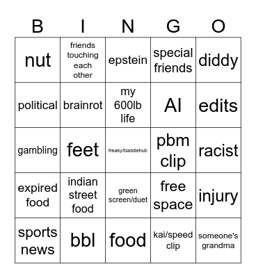 IG REELS BINGO Card