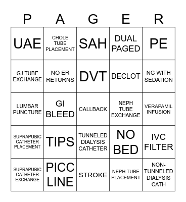 CALL GO Bingo Card